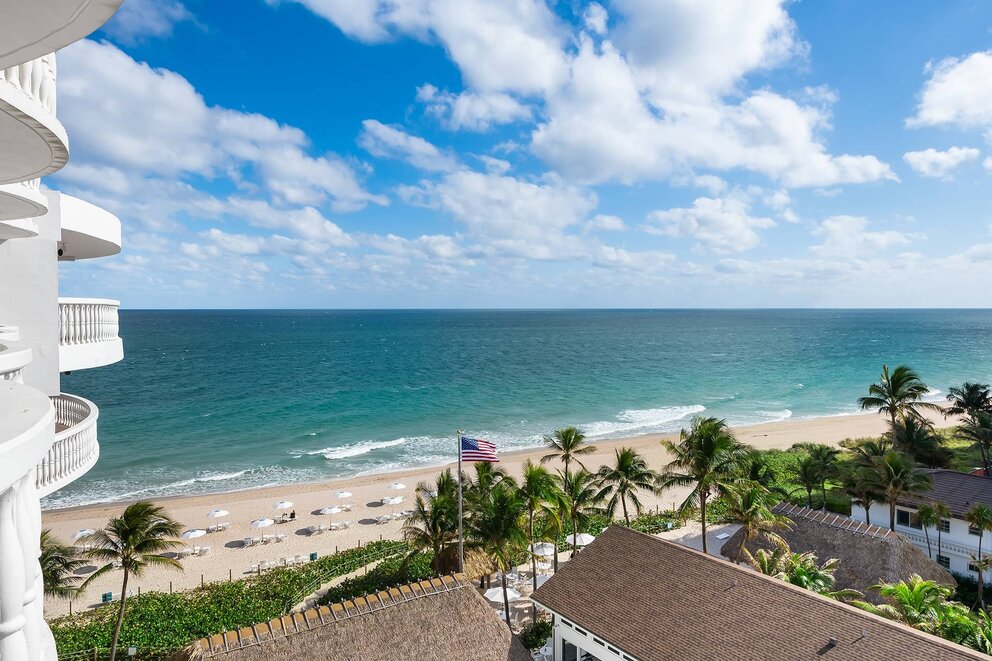 View from partial ocean view room