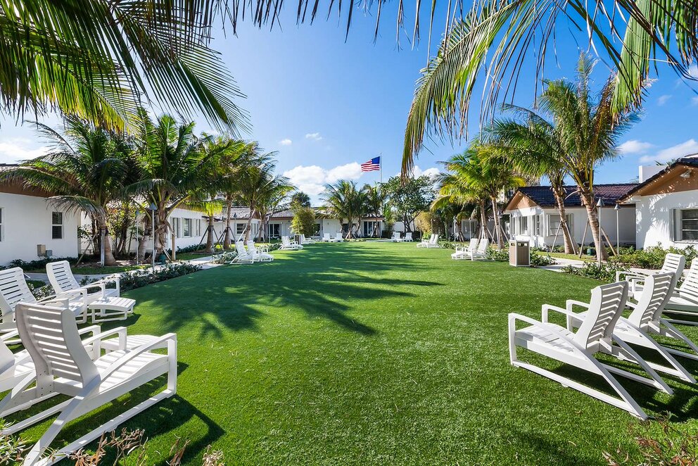 Villa section courtyard area